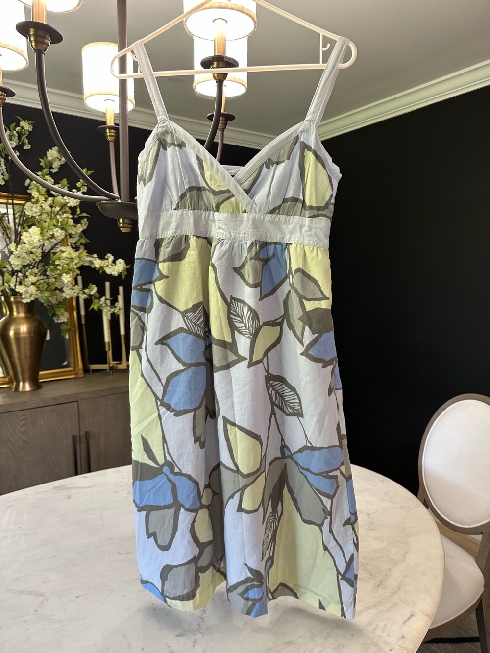 a.n.a Light Blue Blouse with Black Label